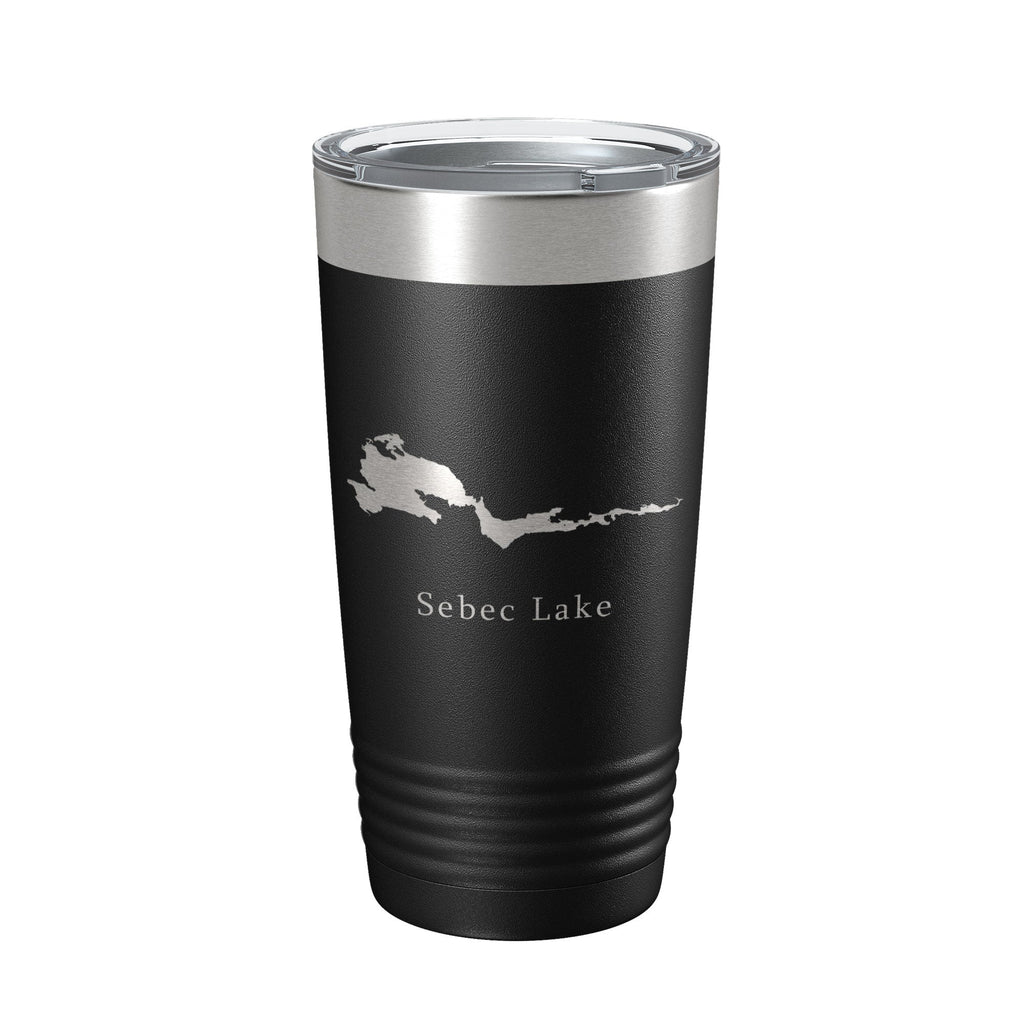 Sebec Lake Map Tumbler Travel Mug Insulated Laser Engraved Coffee Cup Maine 20 oz-0